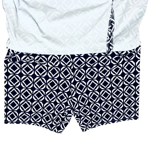Anthony’s Resort By Lulu-B Geo Skirt Skort UPF 50+ Bottom/Slit/Zip Pull On 1X - Picture 6 of 10